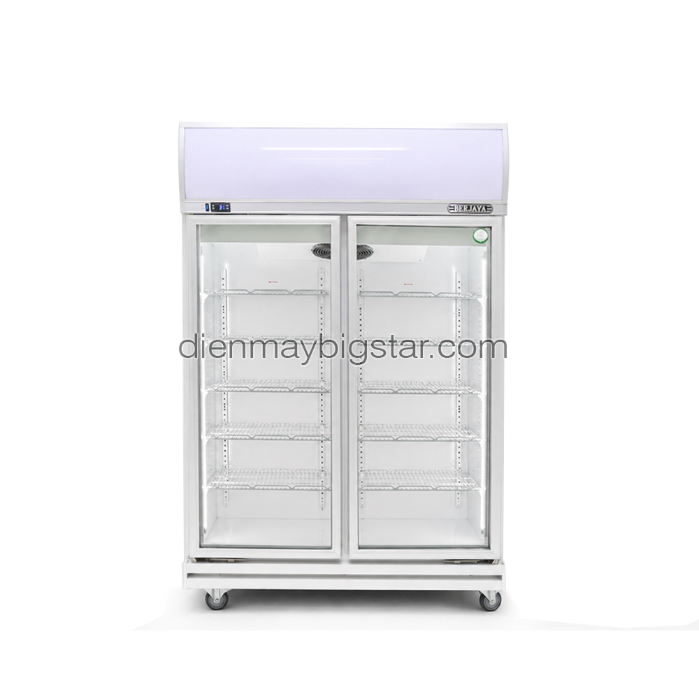 Tủ mát trưng bày Berjaya 2 cánh kính 1m2 2D/DC-SM