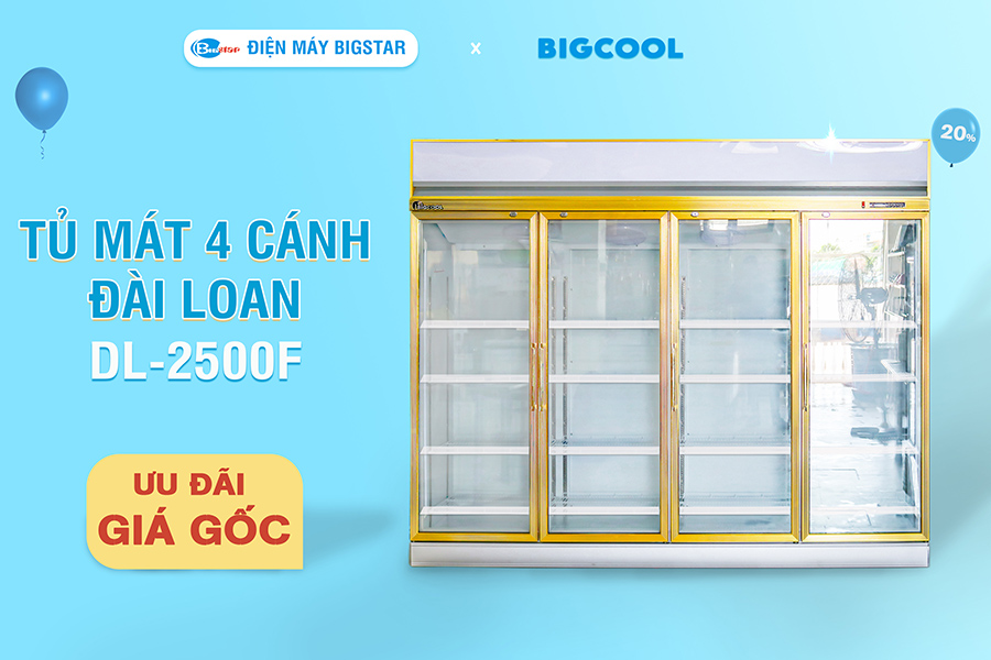 Tủ mát 4 cánh Đài Loan DL-2500F