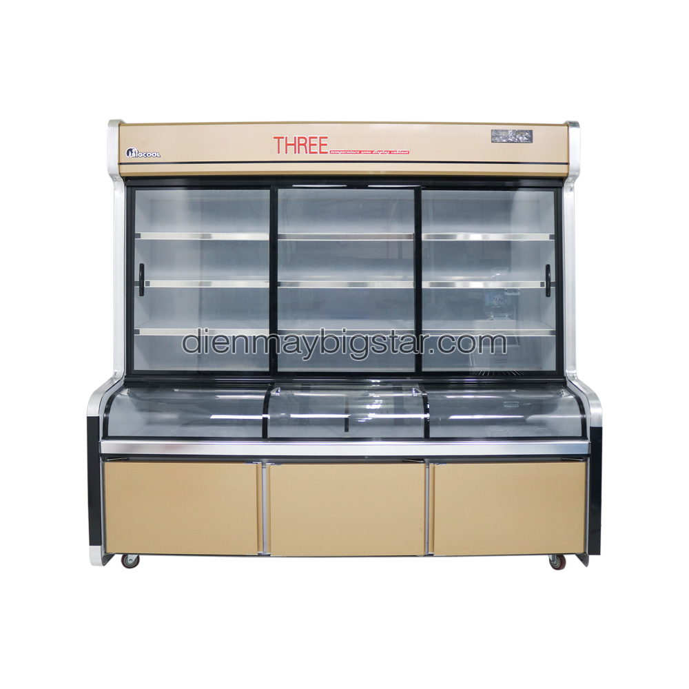 Tủ trưng bày siêu thị 3 chế độ sưởi kính 2m R3C-2000F