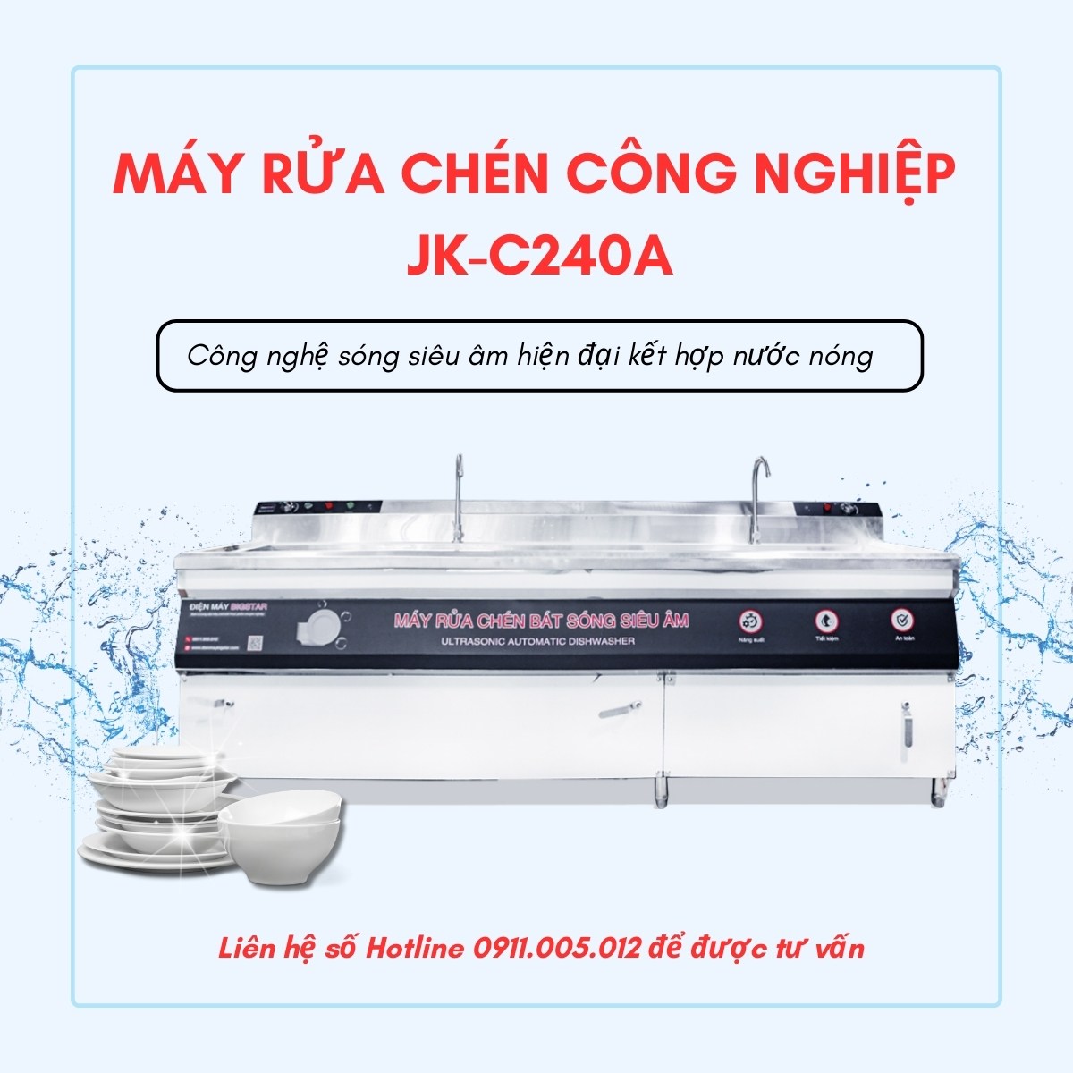 Máy rửa chén công nghiệp JK-C240A